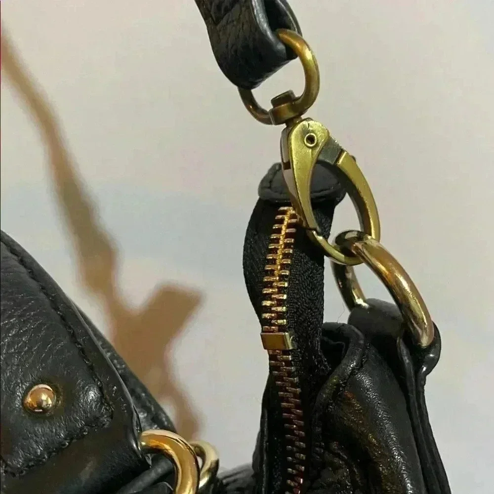 Kate spade black leather satchel handbag
